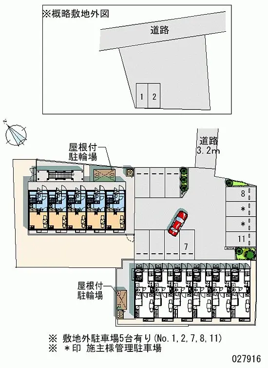 ★手数料０円★厚木市下荻野　月極駐車場（LP）